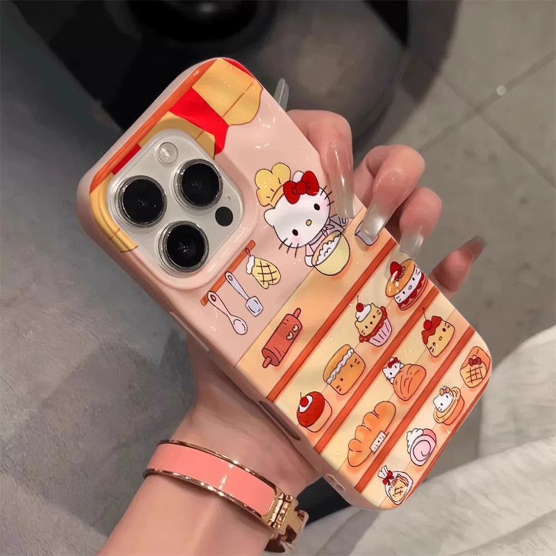 เค้กขนมหวานรูปแบบ KDM เหมาะสําหรับ Apple 16promax/13 Meteorite Pattern 12promax15 Soft Case 17