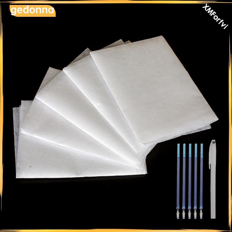 [gedonna] 5xFabric Transfer Paper ที่ละลายน้ําได้เย็บปักถักร้อย Stabilizer Topping พร้อมปากกา ราคา ถูกที่สุด ดีลบีเคเค แกลเลอรีภาพที่ 2