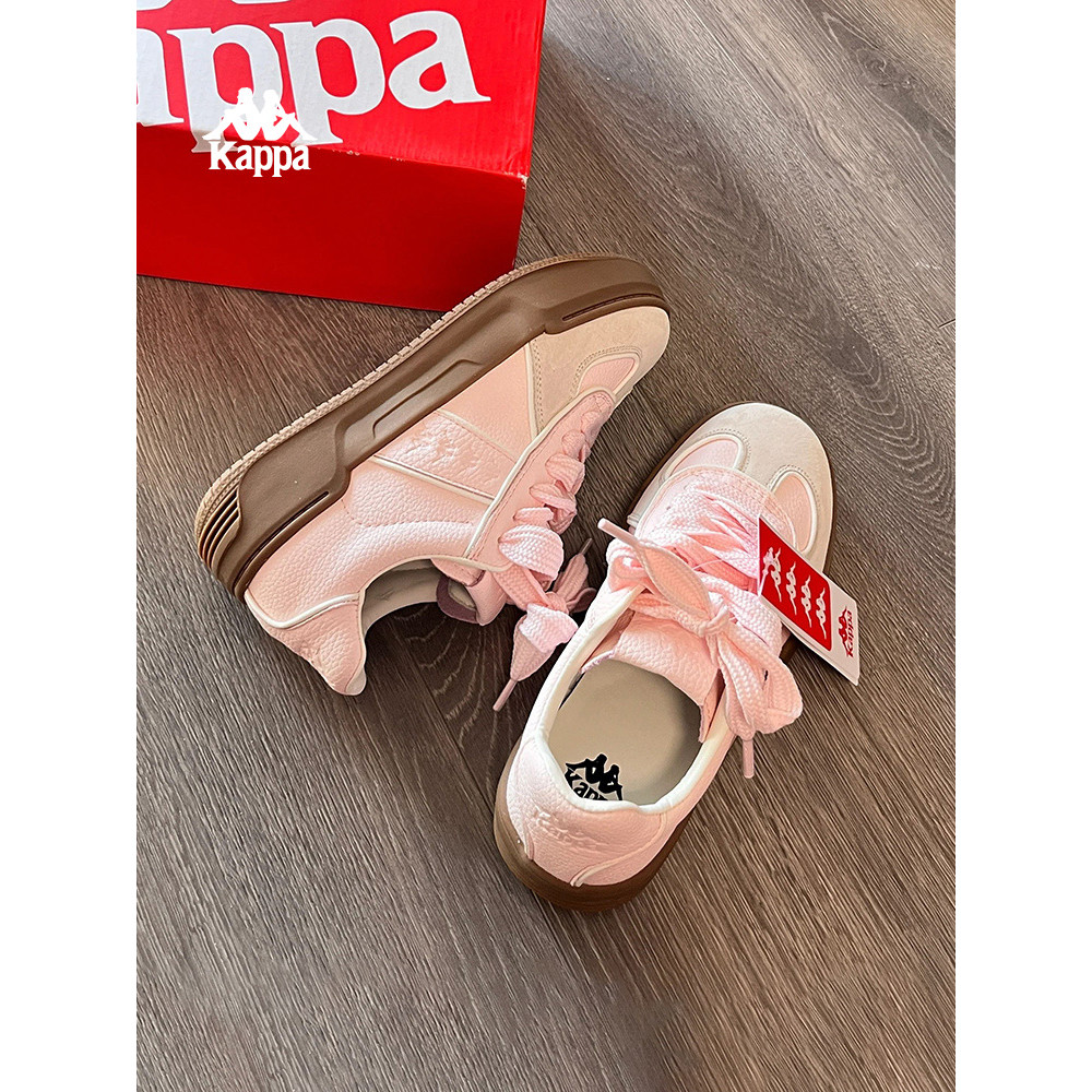 Kappa Kappa สีชมพูเยอรมันรองเท้าฝึกอบรมรองเท้าผ้าใบหนาSoledผู้หญิงฤดูใบไม้ผลิ 2026 รองเท้ากีฬาสไตล์ใ