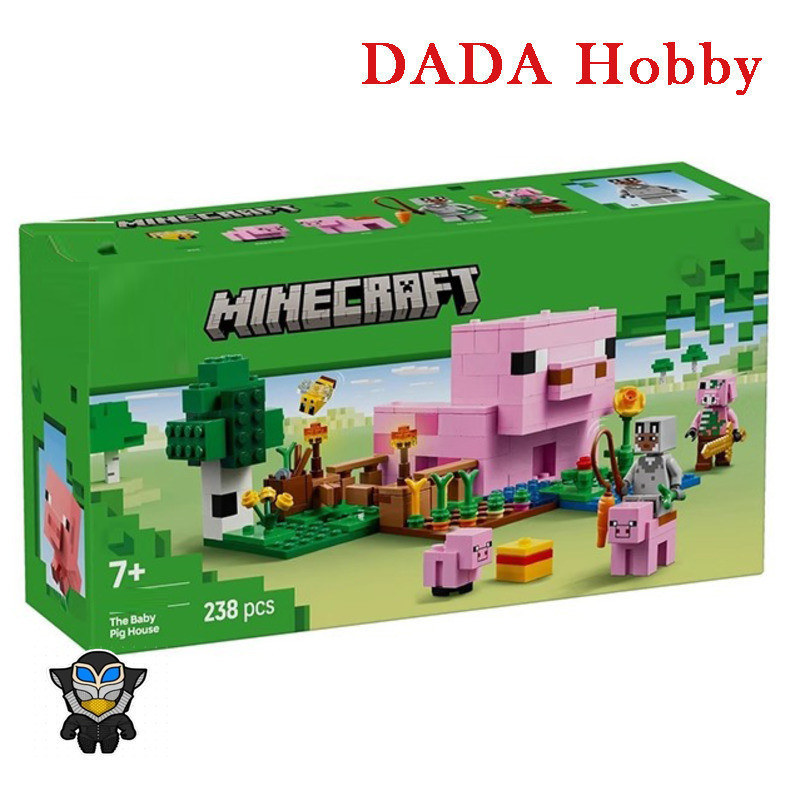 DADA Hobby DH3X เข้ากันได้กับ Minecraft 21268 The Baby Pig House Building blocks EQ1