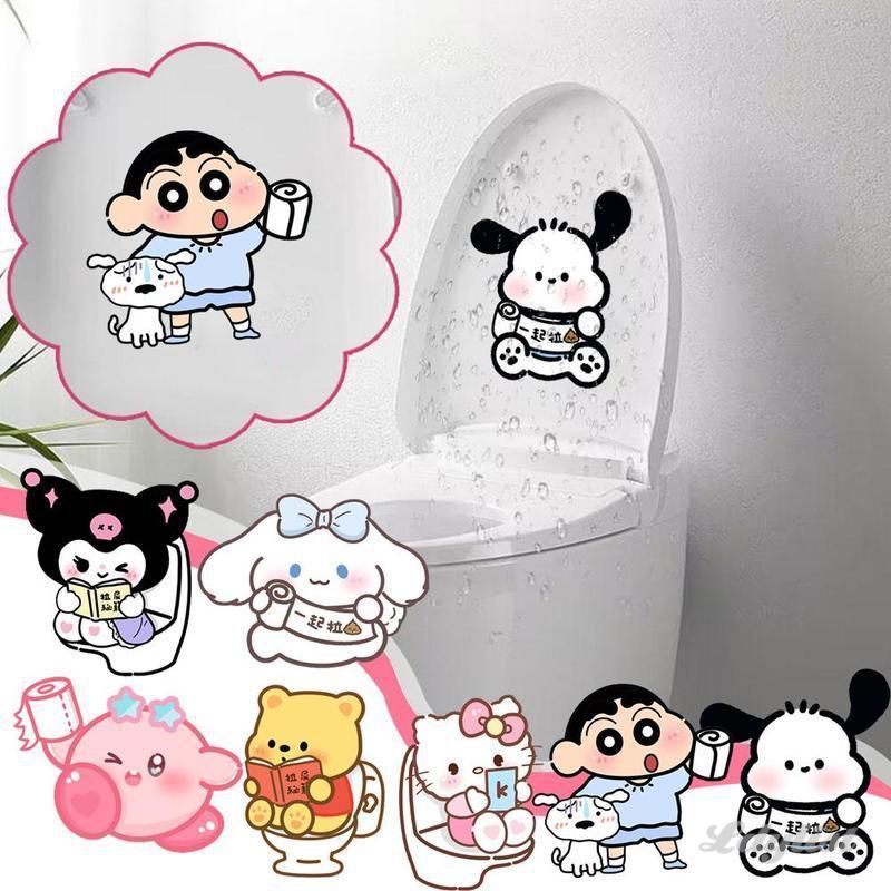 สติกเกอร์ดับกลิ่นแบบมีกาวในตัว / แผ่นแปะดับกลิ่นห้องน้ําลายการ์ตูน / กระดาษสักหลาดดูดความชื้นสําหรับตู้เสื้อผ้า