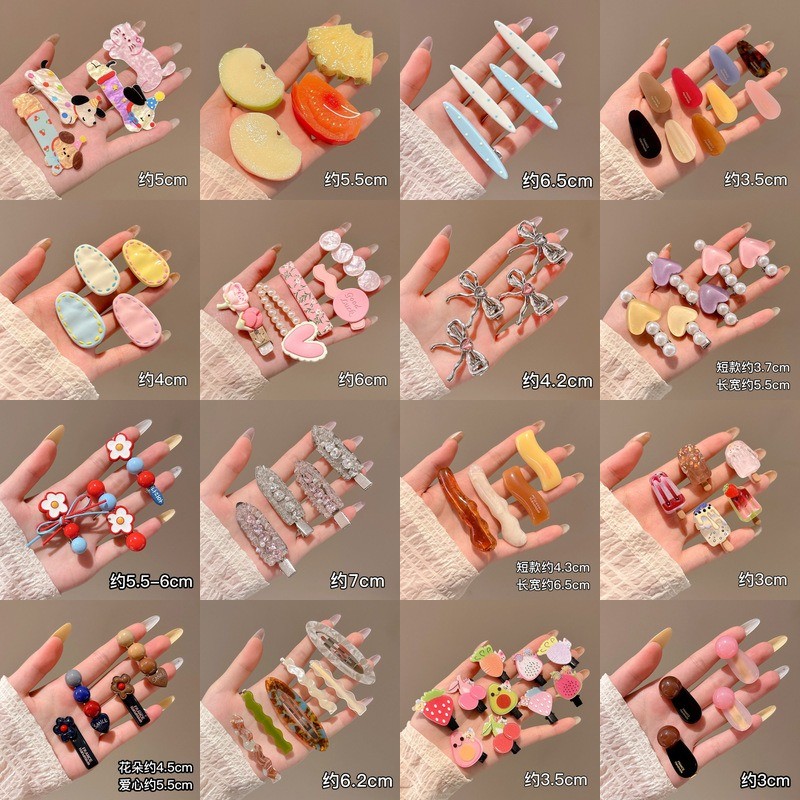ชุดคลิปผมขนาดเล็ก 10 ชิ้น สไตล์เกาหลี สำหรับผู้หญิง