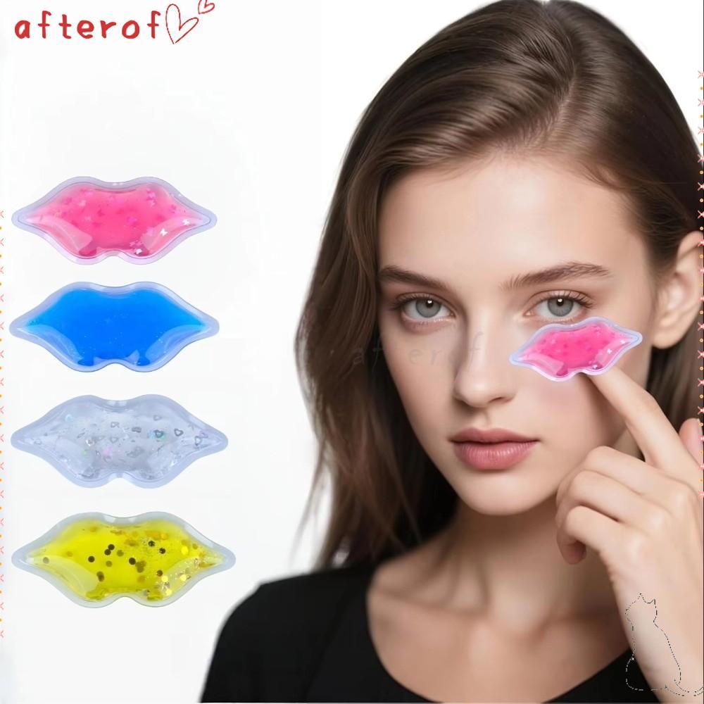 AFTEROF 5 ชิ้น Lip Ice Pack, นํากลับมาใช้ใหม่ลดอาการปวด Eye Ice Pack, ลดอาการบวมเจลยืดหยุ่น Ice Pack