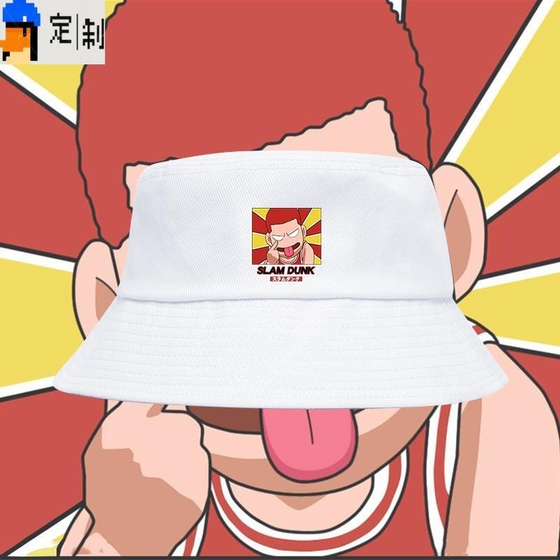 Slam Dunk Sakuragi Flower Road รุ่น Q อะนิเมะบาสเกตบอลหมวกชายหญิงนักเรียนหมวกบังแดด #G4. 7ข #