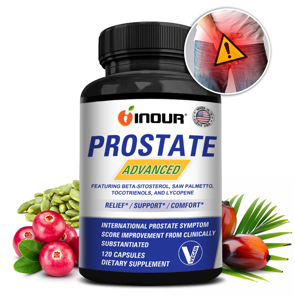 PROSTATE ADVANCED แคปซูล - สูตรสูงสุด 629mg Saw Palmetto Complex ช่วยดูแลสุขภาพต่อมลูกหมากและระบบทาง