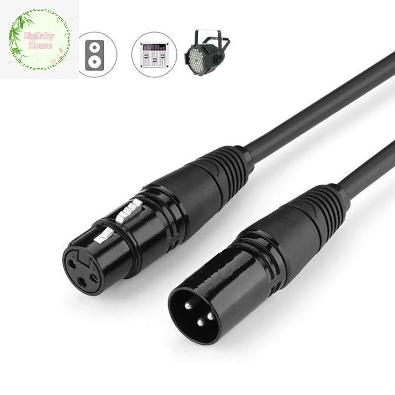 BigBabyHouse DMX 3-PIN DMX512 ชายหญิงสาย LED PAR ไฟเวที DMX สัญญาณ Dj อุปกรณ์ DMX512 สัญญาณสาย Xlr C