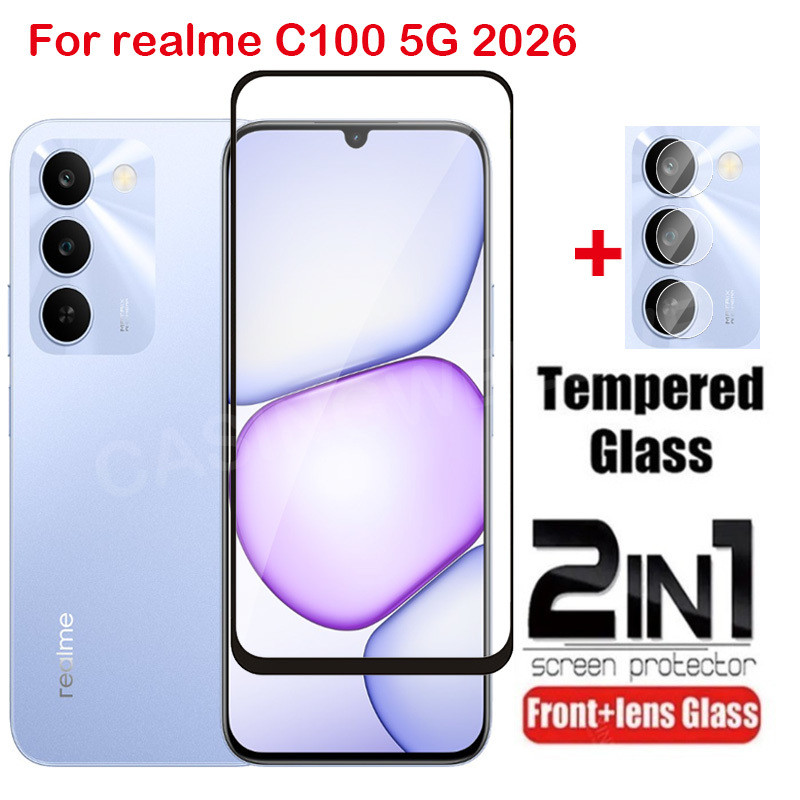 ป้องกันหน้าจอสําหรับRealme C100 5G C100i C83 C100X 4G 5G 2026 ฝาครอบกระจกนิรภัยใสHDป้องกันรอยขีดข่วนฟิล์ม