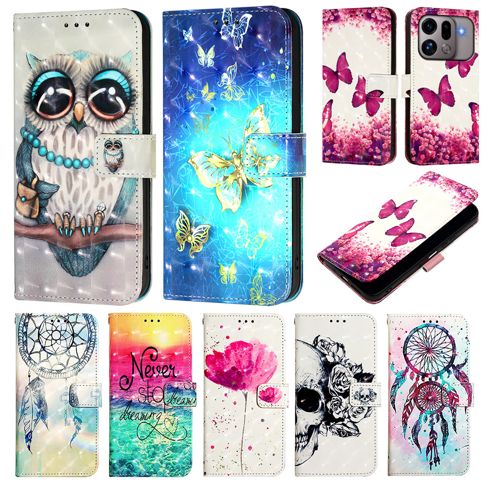 กรณีพลิกสําหรับ OPPO A6X A6 GT A6I A6T Pro A6C A6S A6K A6C A40 A40M ​เคสโทรศัพท์กระเป๋าสตางค์ลายมีสไ