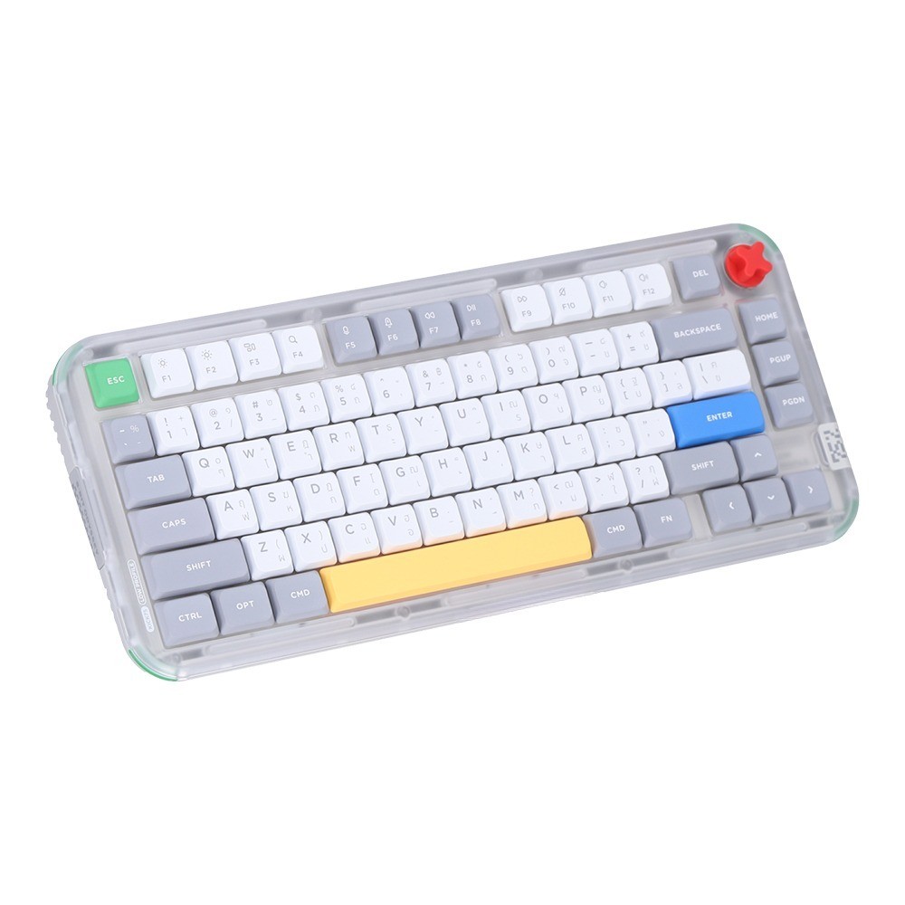 คีย์บอร์ดไร้สาย WIRELESS KEYBOARD NUPHY KICK75 (LOW-PROFILE VERSION) -  RGB EN/TH TAPE WHITE