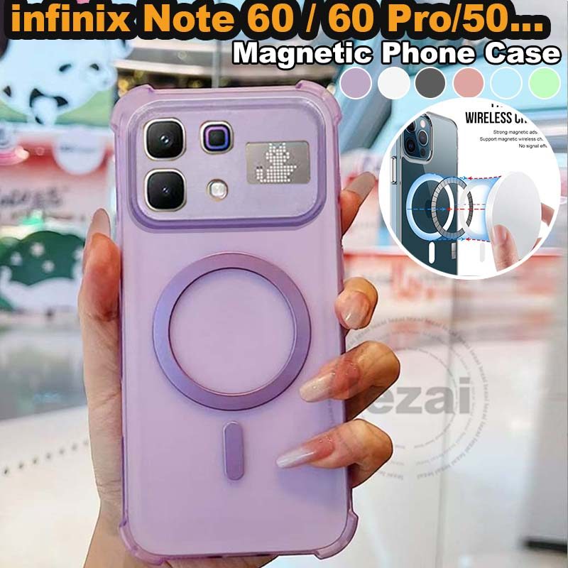 เคสชาร์จไร้สายแม่เหล็ก Infinix Note 60 / 60 Pro 5G / Note 50 / 50 Pro/ 50Pro+ 5G Case Clear Anti-fall กันกระแทก Matte Soft TPU ฝาหลัง – โปรปัง