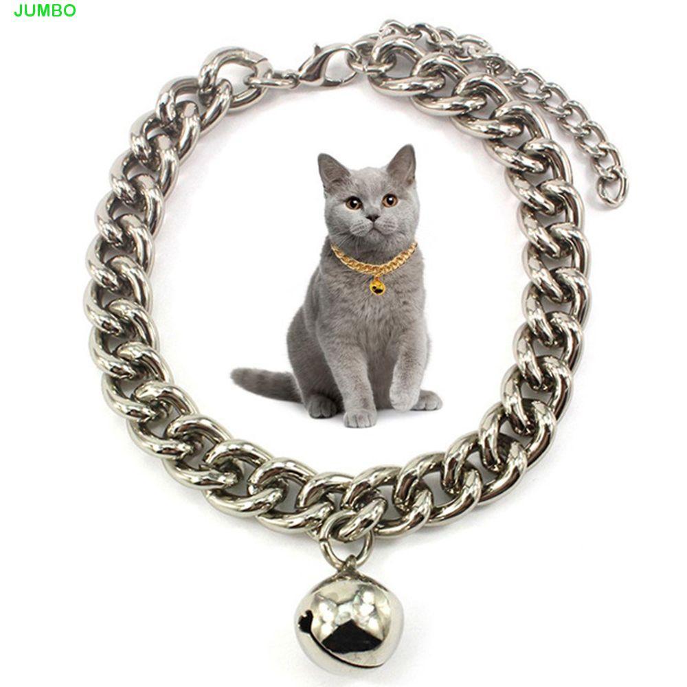 JUMBO Dog Gold Chain Premium No Discoloration Small Dog Cat Accessory Fashion with Bell Pet Chain