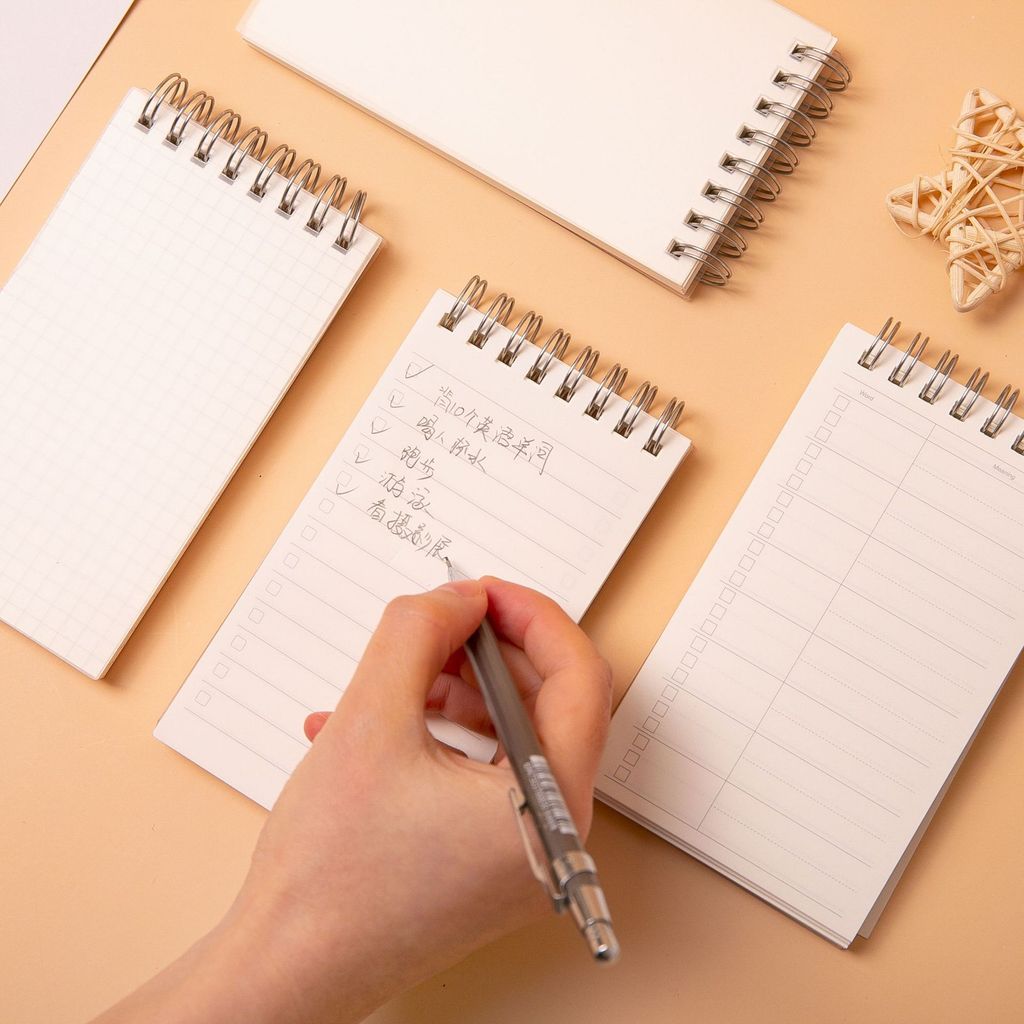 A7 Flip Up Coil Notebook Small Notepad Portable Notepad Portable Recordbook Memo Schedule Notebook
