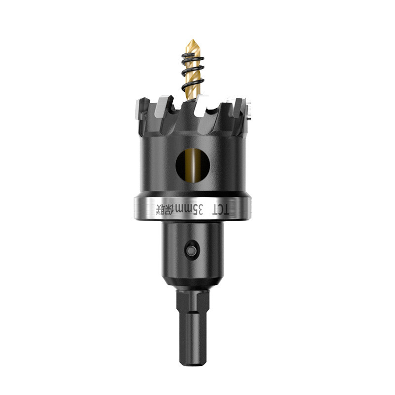 DXMTCT Hole Saw Set ปลายคาร์ไบด์สว่านสําหรับสแตนเลสแผ่นโลหะ Fast Hole Opening [BL-C]