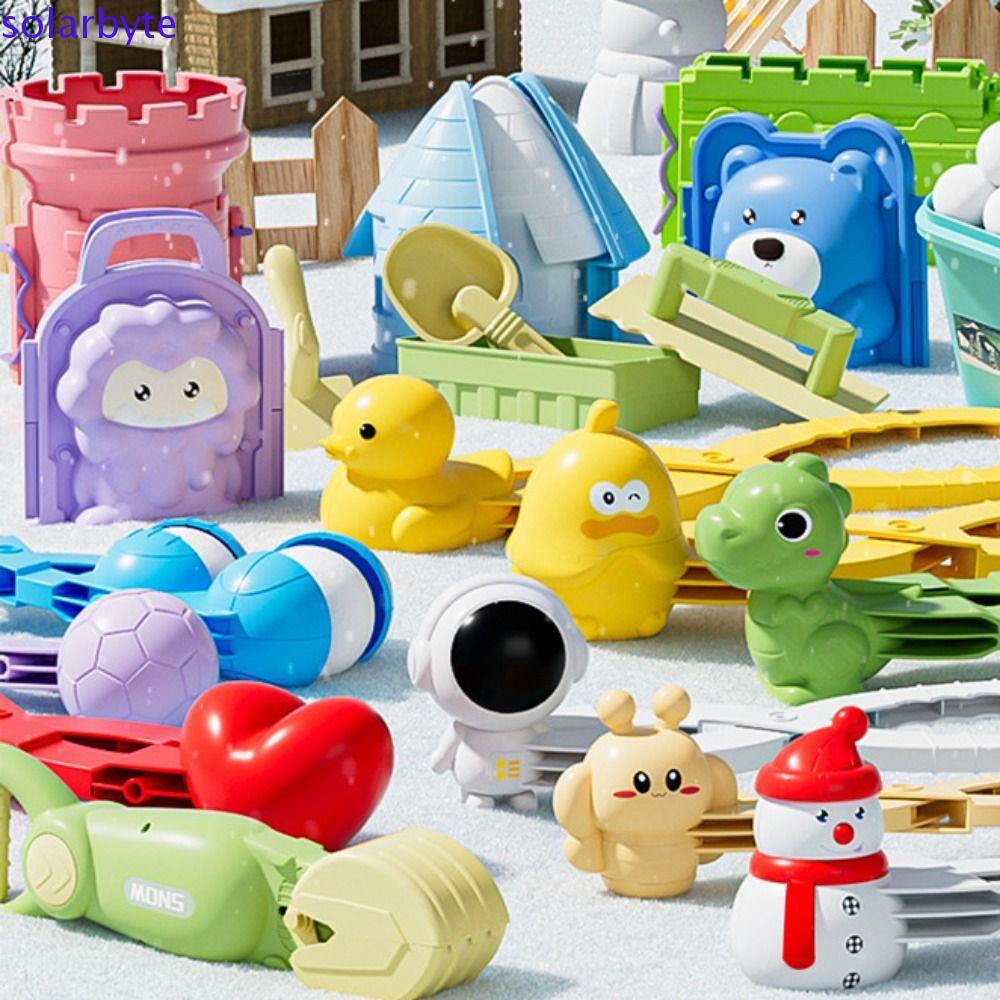 SOLARBYTE Duck Snowball Clip, Early Education Sports Dinosaur Snowball Maker Mold, Winter Fight Hear