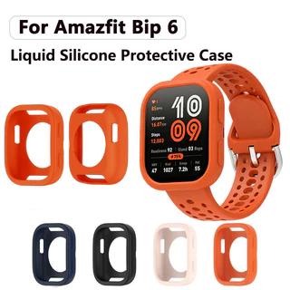 【เคส+สาย】กรณีสายยางคู่โทนสำหรับ Amazfit Bip 6 รูป้องกันเชลล์ป้องกันฝาครอบสายรัดกีฬาระบายอากาศสำหรับ Amazfit Bip 6