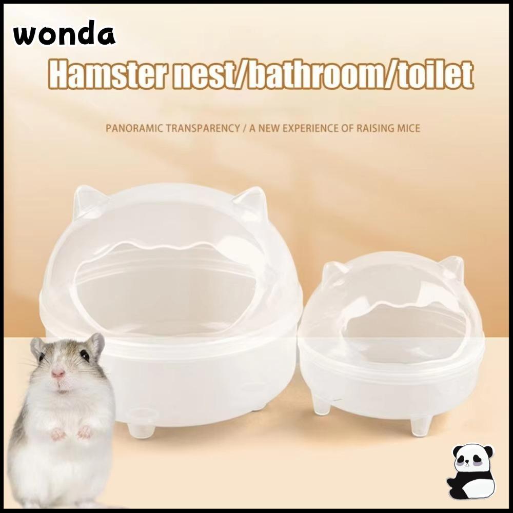 WONDA ห้องน้ําหนูแฮมสเตอร์, อ่างอาบน้ําหนูแฮมสเตอร์แบบถอดได้ป้องกันการรั่วไหล, ความจุขนาดใหญ่กันน้ํากระเซ็น, สัตว์ขนาดเล็กแบบใช้ซ้ําได้, อุปกรณ์สัตว์เลี้ยง Sandbox