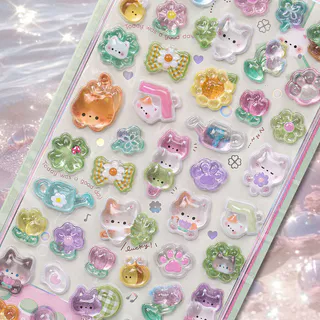 น่ารัก 3D Candy สติกเกอร์ Bonbon Drop Seal Kawaii การ์ตูนสติกเกอร์ตกแต่ง Murah พร้อมสต็อก
