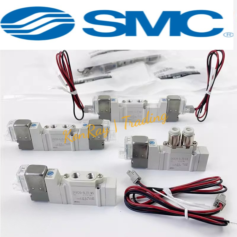 SMC โซลินอยด์วาล์ว SY3120-SY3220-SY3320-SY3420-5LZD-5LOZD-5LZ-5L-5LD-5LOZ-5LOZ-5LOU-5GZ-M5-C4-C6