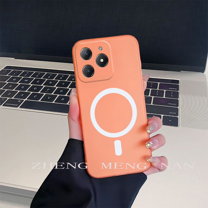 เหมาะสําหรับRealme C61 C63 Narzo N63 C63 5Gเคสโทรศัพท์Frosted soft Shellพร้อมสายโปร่งใสกึ่ง0043