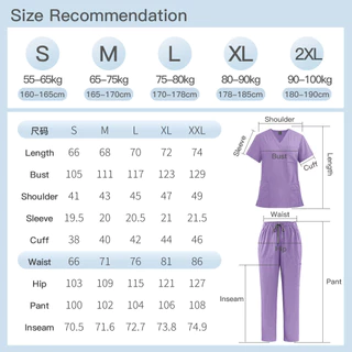จัดส่งทันที 👩‍⚕️🇹🇭 S-XXL เสื้อ+กางเกง👨‍⚕️ชุดสครับ ชุดเข้าเวร เสื้อคอวี ไม่ยับง่าย