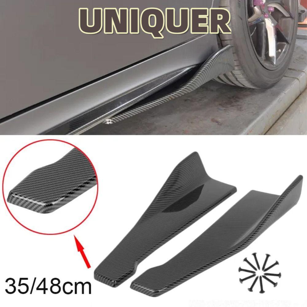 UNIQUER สปอยเลอร์กันชนรถด้านหลังริมฝีปาก,ส่วนขยายDiffuserรถด้านข้างกระโปรงกันชนบาร์,อุปกรณ์เสริมรถยนต์ABSคาร์บอนFibreสปอยเลอร์แยกมุมรถกันชนGuardรถ