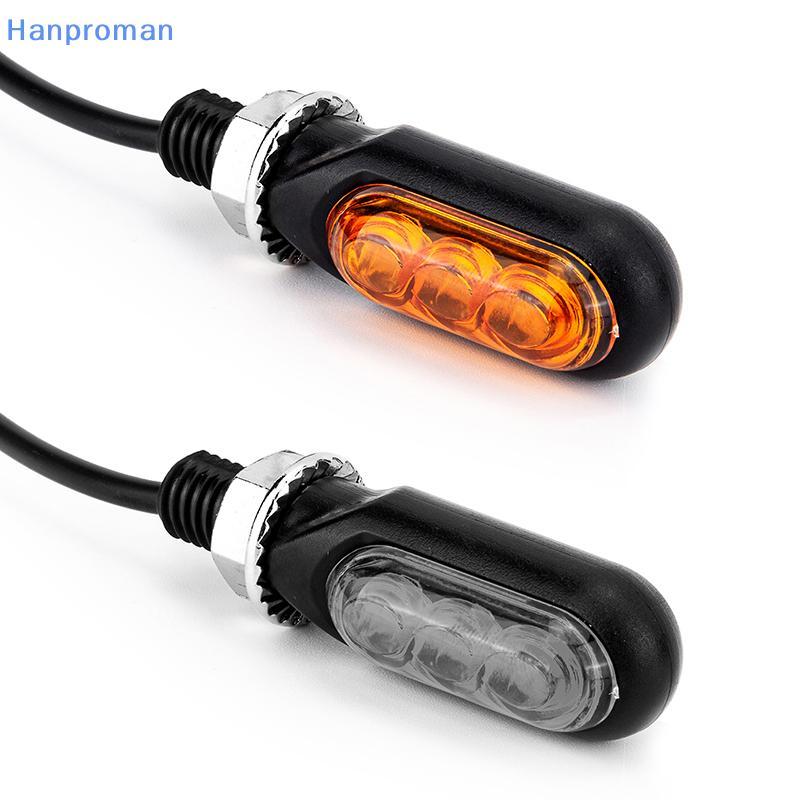Hanproman>รถจักรยานยนต์Mini LEDไฟเลี้ยวAmberไหลทิศทางสัญญาณโคมไฟIntermitentes MotoสําหรับCafe Racerได้ดี
