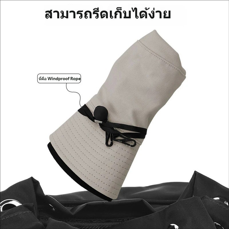 bucket hat big size 62 cm outdoor cotton women and men summer sun hat หมวกบัคเก็ต มีให้เลือก 4 สี ใส่ได้สบายระบายอากาศดี ราคา ถูกที่สุด ดีลบีเคเค แกลเลอรีภาพที่ 8