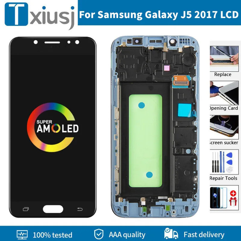 Super AMOLED สําหรับ Galaxy J5 2017 จอแสดงผล TFT LCD สําหรับ Galaxy J5 Pro TFT LCD SM-J530F J530M หน