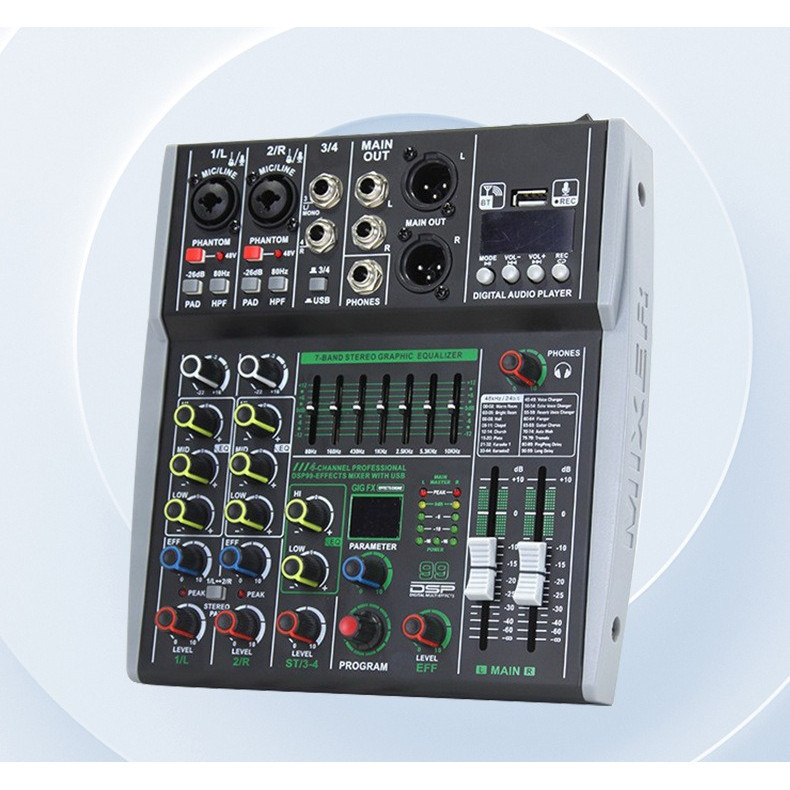JMB shop AK-4 MIXER มิกเซอร์ มิกเซอร์อนาล็อก 4 แชนแนล มิกซ์ เครื่องผสมสัญญาณเสียง AK 4 AK4