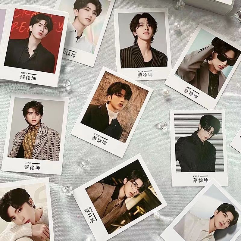 Cai Xukun การ์ดเลเซอร์โพลารอยด์การ์ดพิมพ์ด้วยตนเองต้นฉบับ Cai Xukun การ์ดเลเซอร์ Kunkun อัลบั้ม Warm
