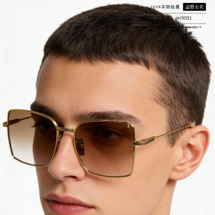 VWH7 CD Unique metal square frame sunglasses, fashionable unisex sun glasses dts205