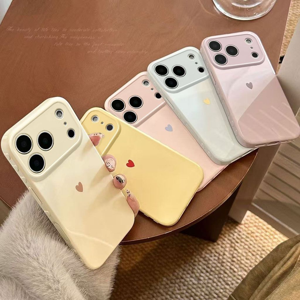 รวมทุกอย่าง Simple Love เคสโทรศัพท์วัสดุ TPU เหมาะสําหรับ iPhone 11 12 13 14 15 16 17promax เคสป้องกันโทรศัพท์
