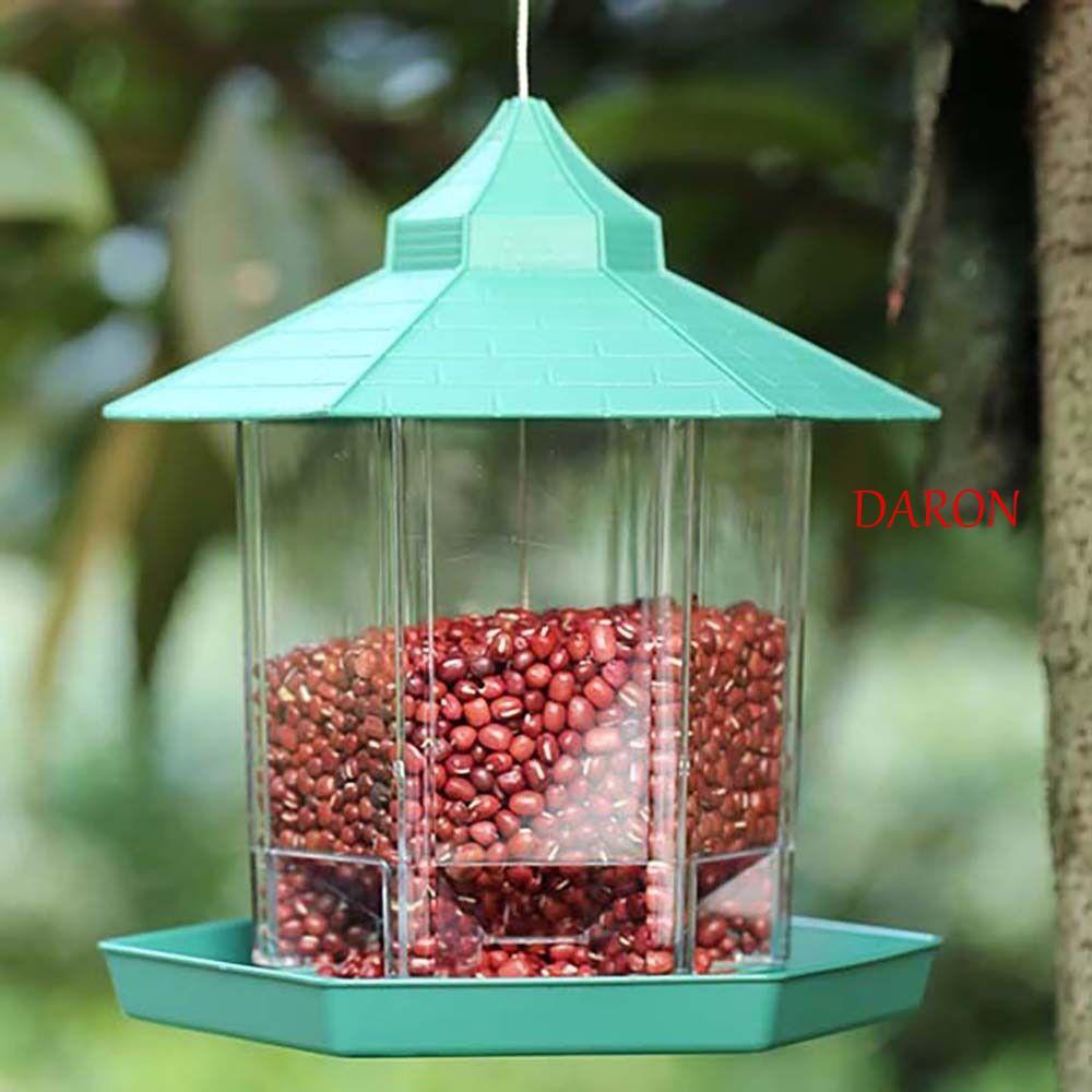 DARON Bird Feeder หลังคากันน้ํากลางแจ้งแขวนสําหรับ Pet Feed Station Feeding Tool