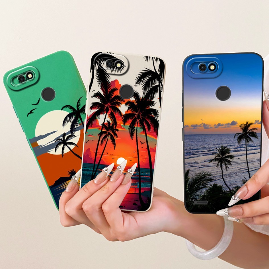 ปลอกสําหรับ Tecno Pop 2 2F B1c กรณีแฟชั่นดอกไม้ Sunset ฝาครอบซิลิโคนอ่อนนุ่มกันกระแทกกันชนสําหรับ Te