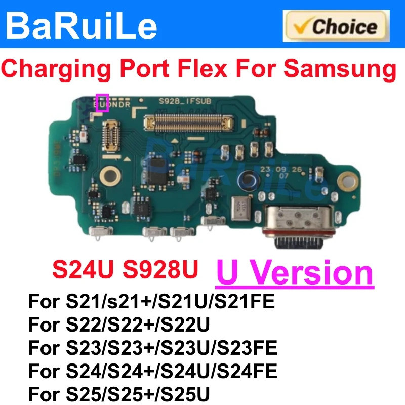 พอร์ตชาร์จ USB สําหรับ Samsung S21 S22 Ultra S23 S24 S25 Plus G998U S901U S908U S928U Charger USB Dock Connector Board Flex Cable