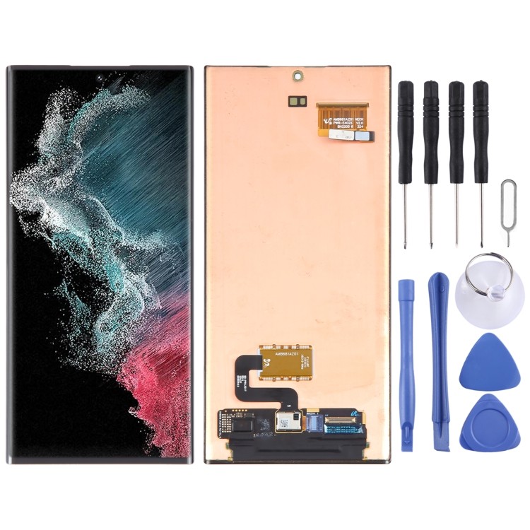 โรงงานขายตรงหน้าจอ LCD Super AMOLED สําหรับ Samsung Galaxy S22 Ultra 5G SM-S908B พร้อม Digitizer Ful