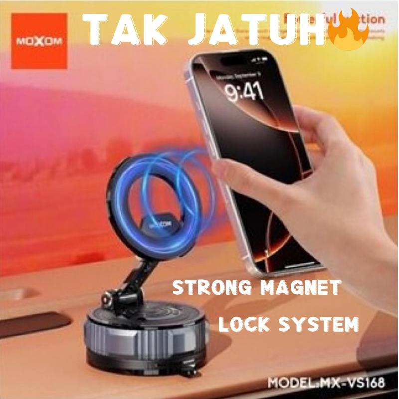 Magnetic Car Holder Lock Strong Vacuum Phone Mount MX-VS168 (Tak Jatuh)