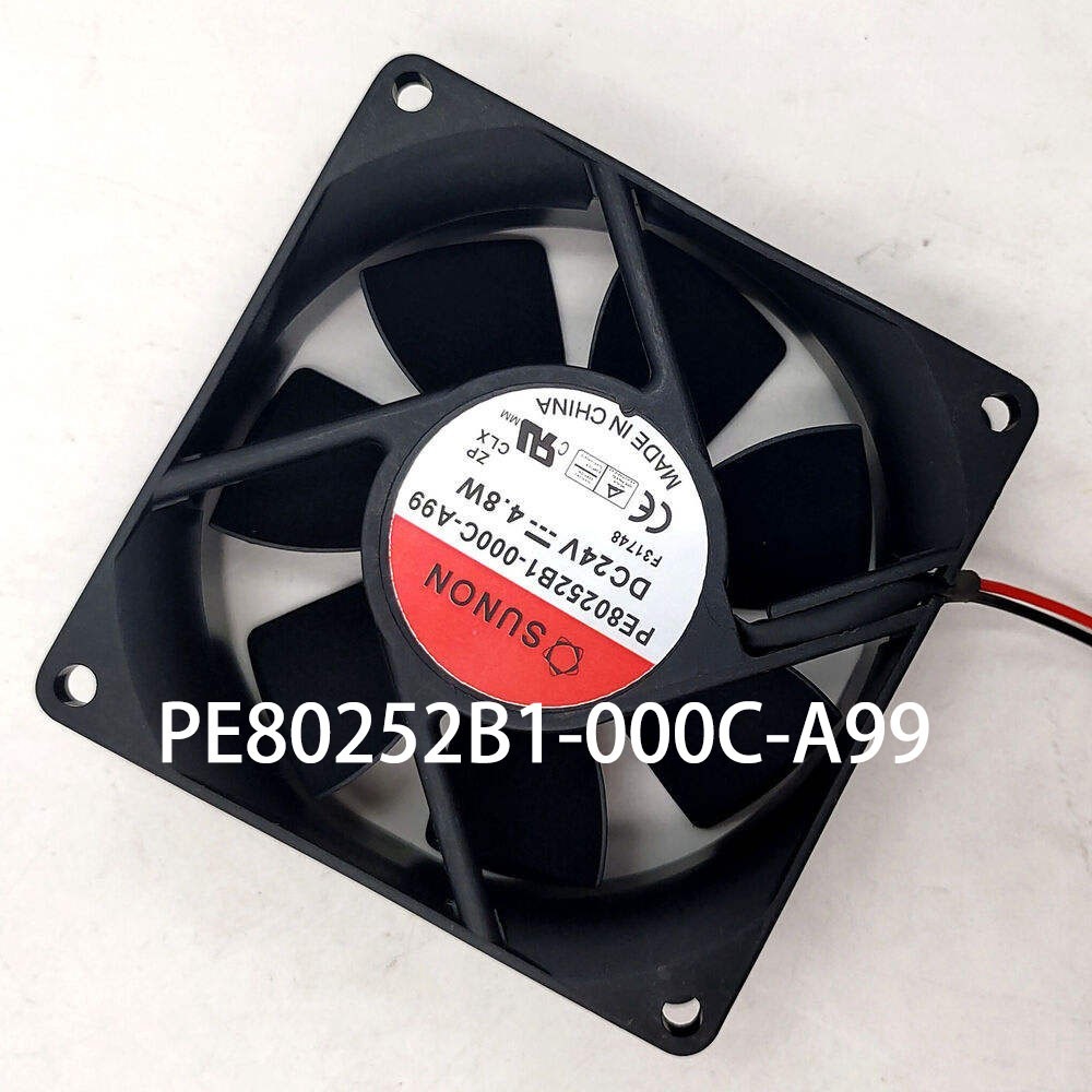 ใหม่พัดลมปริมาณอากาศขนาดใหญ่ SUNON 80*80*25 มม.PE80252B1-000C-A99 24VDC 4.8W
