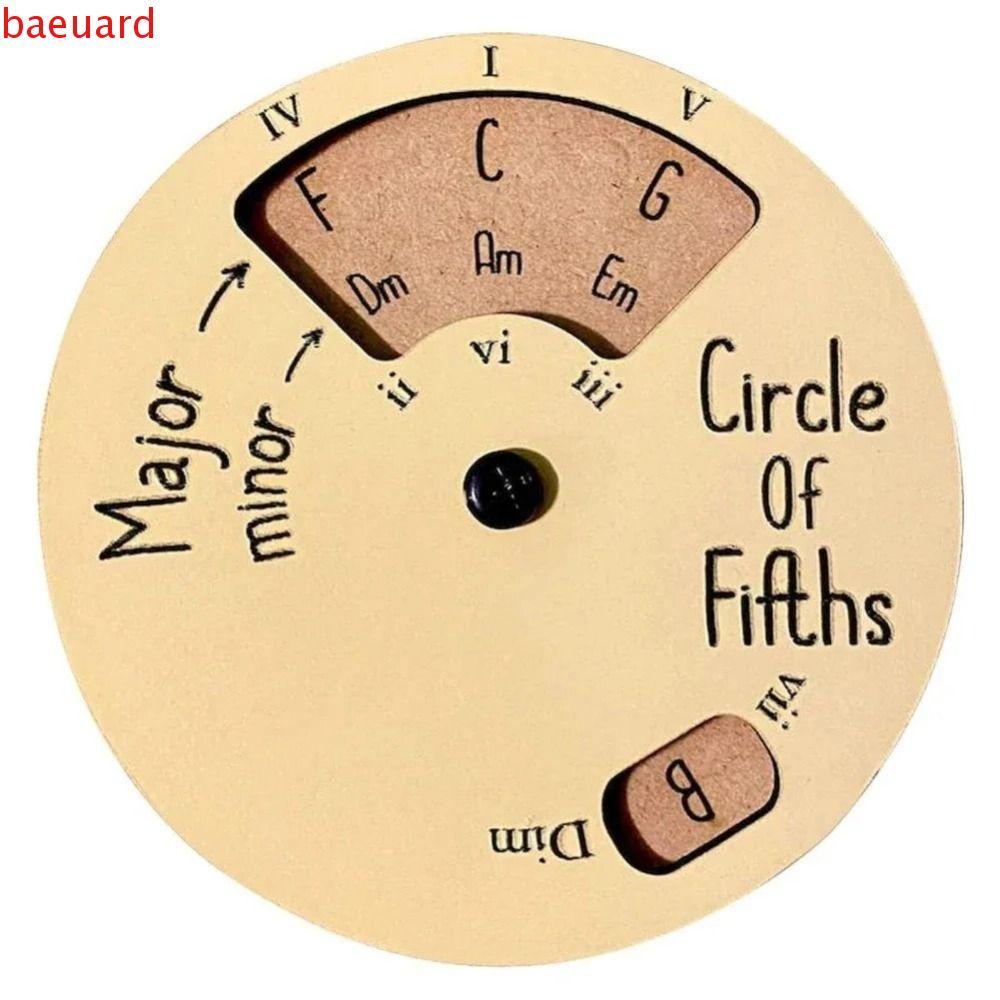 BAEUARD เครื่องมือไม้, Circle Of Fifths ล้อรอบไม้ล้อกีตาร์คอร์ดล้อ,ไม้น้ําหนักเบาเพลงเครื่องมือการศึกษารอบเพลงเปียโน