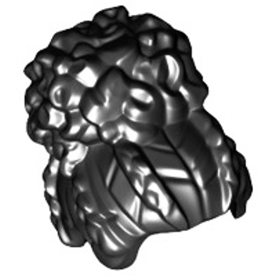 Brick2cube Part - Minifigure, Hair Female Coiled with Large High Bun - 53126