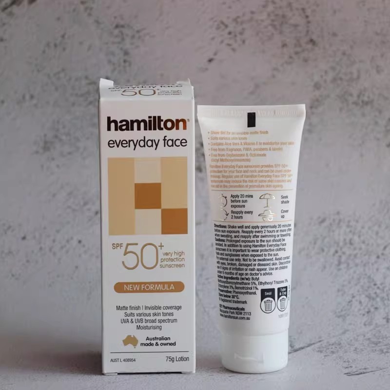 Cross-Border Australia Hamilton Hamilton Facial Base Sunscreen Cream No Oil spf50+Anti-Ultraviolet