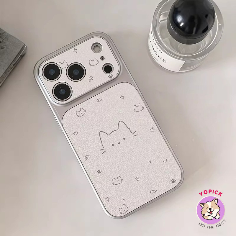 Simple Cat Headเคสโทรศัพท์Iphone 17 Pro Max iPhone 16 Pro 16 Plusผิว 15 Pro Maxซิลิโคน 14 Pro anti-drop 13 รุ่นหญิงFull-coverageหน้าต่างขนาดใหญ่KNTP ราคา ถูกที่สุด ดีลบีเคเค แกลเลอรีภาพที่ 4