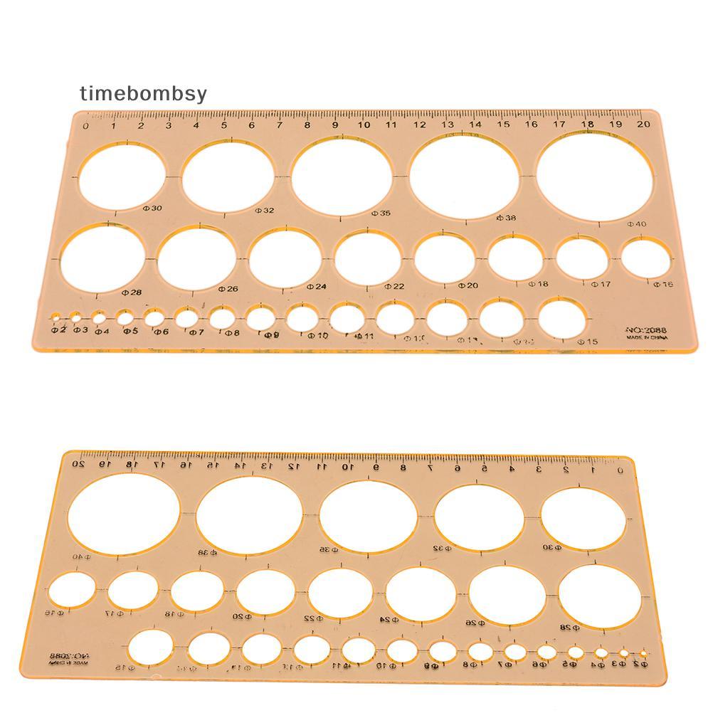 (time) 1X Quilling Ruler Template Tool Kit วงกลมขนาด Origami กระดาษ Quilled Creat DIY (TH)