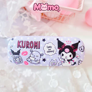กล่องใส่แว่นตา Sanrio กล่องเก็บแว่นตา PU น่ารัก Kuromi Melody