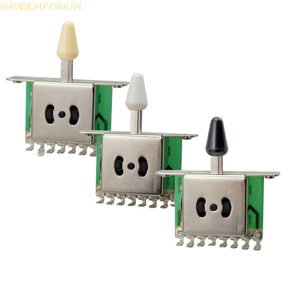 SHOEEMPORIUM Guitar Pickup Selector Switch, 3/5 Way Metal Guitar 3 Way Pickup, Selector Switches Zin