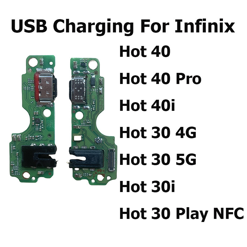 JDT Fast Charger Flex สําหรับ Infinix Hot 40 40i Pro USB ชาร์จ Dock Board PCB Charger พอร์ตสําหรับ H