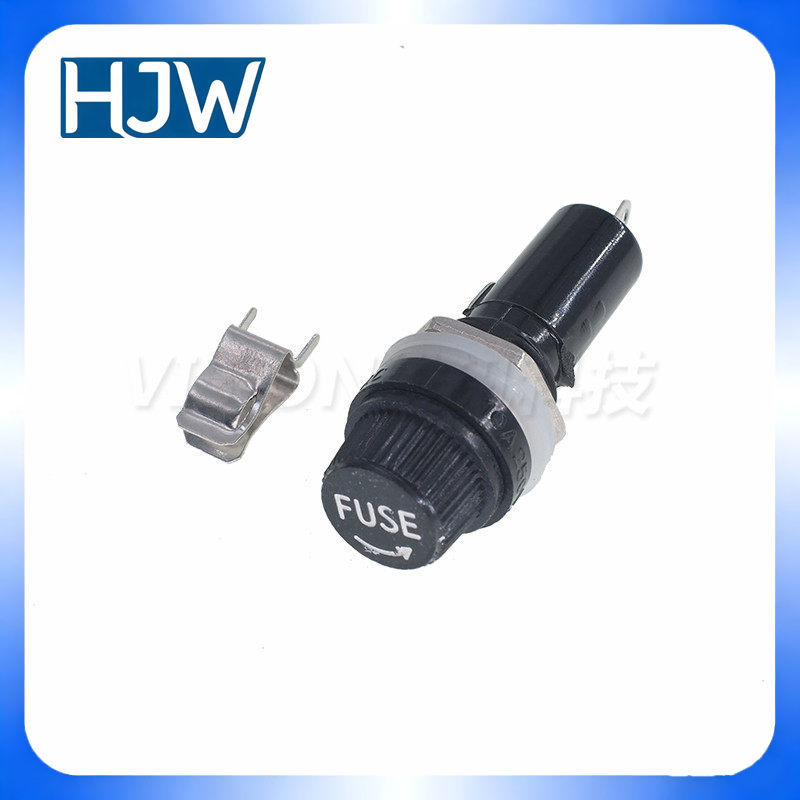 สีดํา FUSE 6 * 30MM FUSE Clip FUSE Holder หลอดแก้ว FUSE Holder FUSE