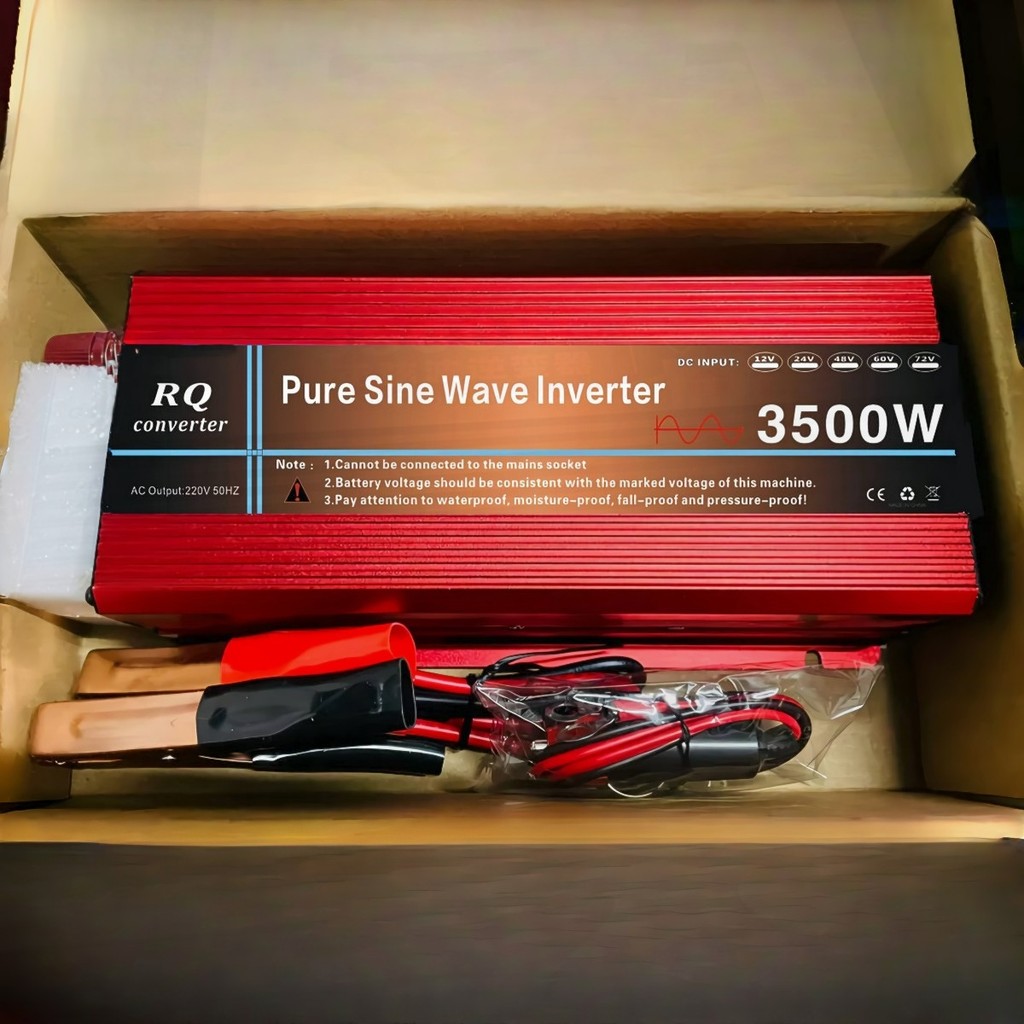 CJ อินเวอร์เตอร์ 3500W/5000W ไฟไม่พอใช้ ตัวเดียวจบ แปลงไฟรถเป็นไฟบ้าน ใช้งานง่าย ทนทาน