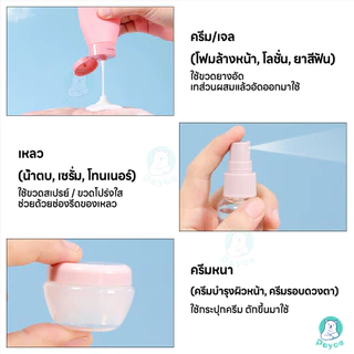 PAYOE ชุดบรรจุขวดสําหรับการเดินทาง ชุดขวดรีฟิล ป้องกันการรั่วไหล เซ็ตขวด สําหรับใส่โลชั่น หลอดแบ่งครีม