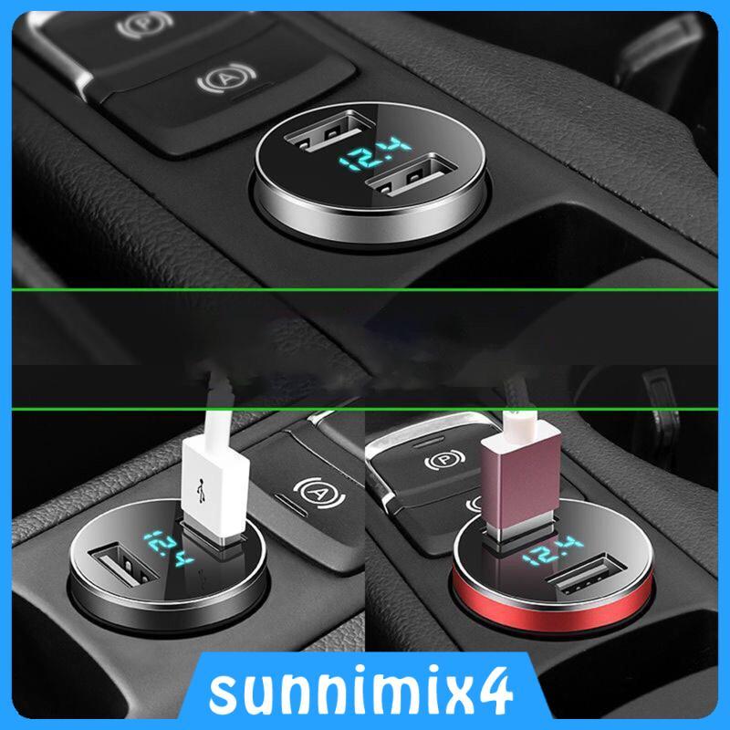 [H2Sports] 12V 4.8A Dual USB Car Charger Universal Mini 2 พอร์ตอะแดปเตอร์สําหรับกล้องสมาร์ทโฟน LED โ